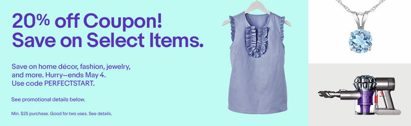 20% off orders of $25+ on home décor, fashion, and jewelry with code PERFECTSTART